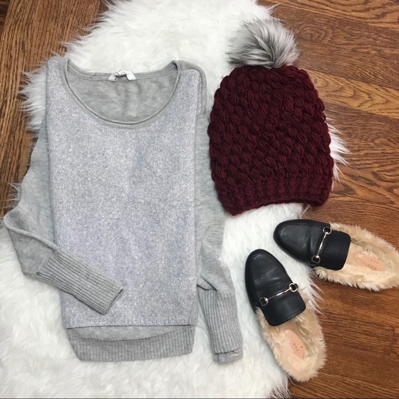 Athleta Sweaters - Athleta Gray Wool Front Crewneck Sweater